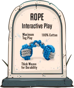 Rope (Interactive Play) - Maximum Tug Play, 100% Cotton, Thick Weave for Durability.